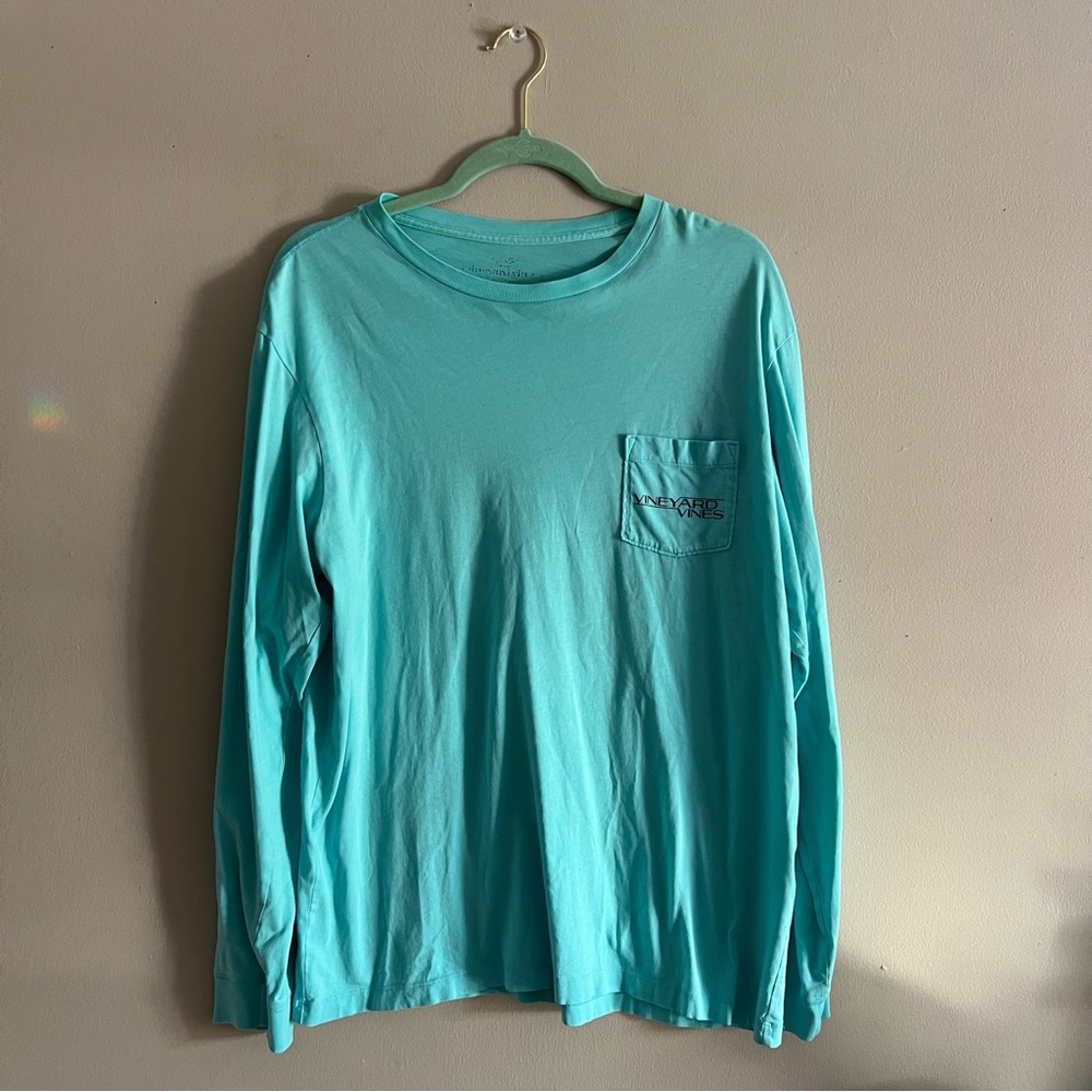 Men’s Blue Vineyard Vines Long Sleeve T-Shirt Size L